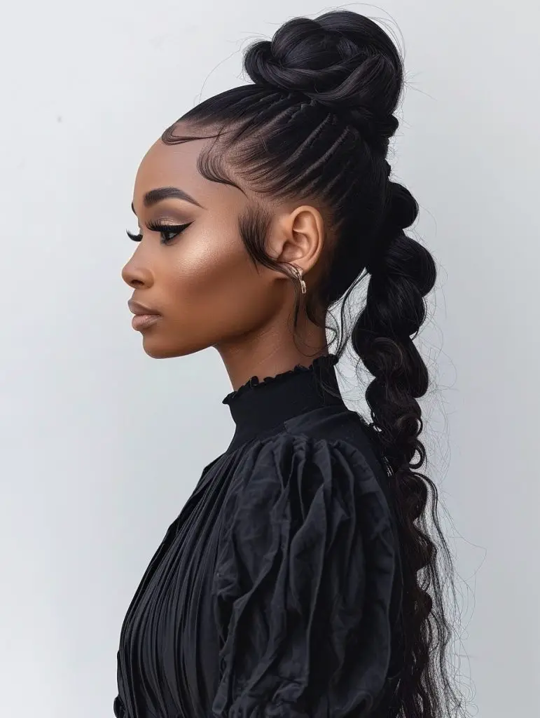 39 Ponytail Hairstyles for Black Women for 2024