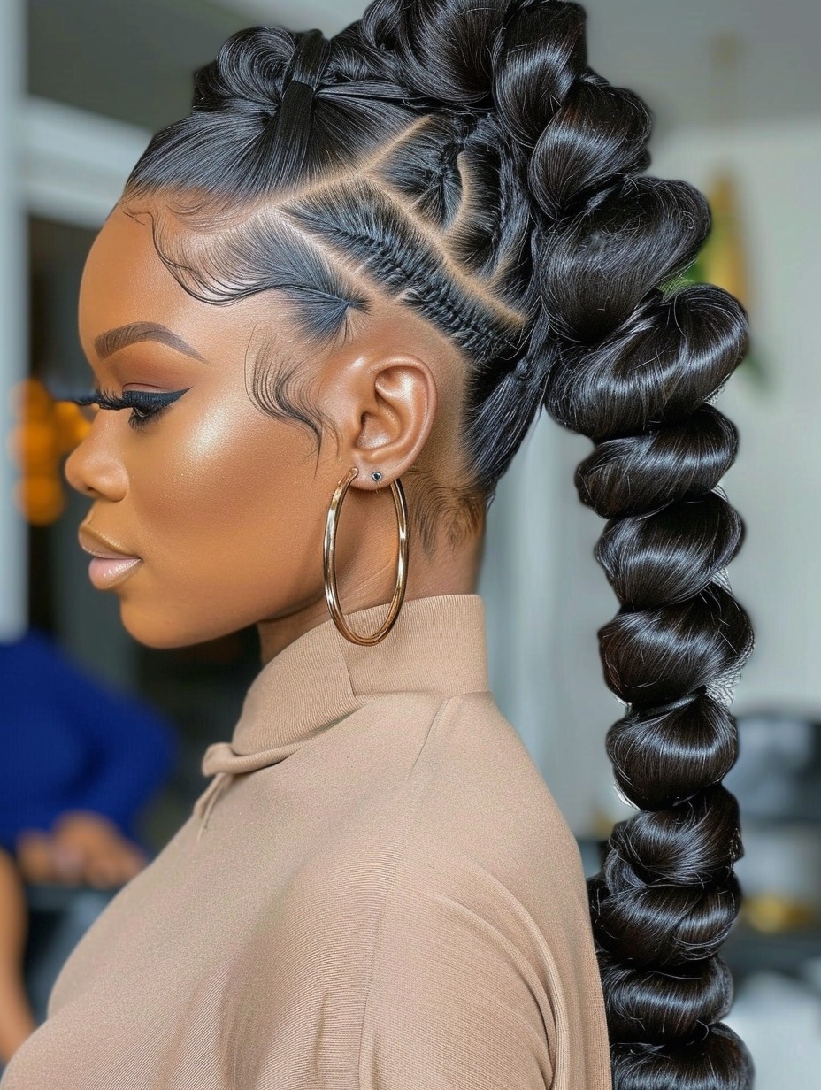 39 Ponytail Hairstyles for Black Women for 2024