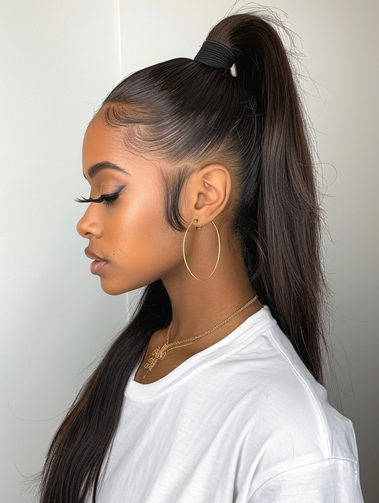 39 Ponytail Hairstyles for Black Women for 2024