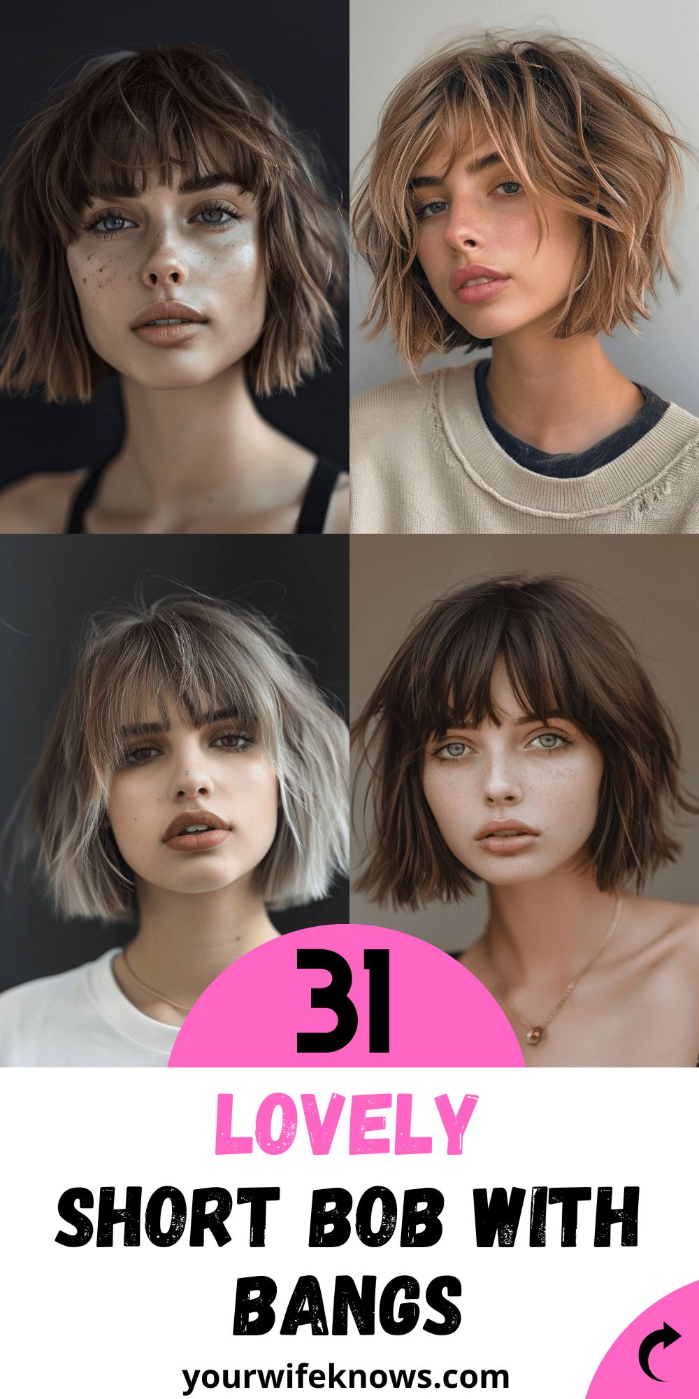 31 Short Bob Hairstyles with Bangs for a Fresh Look