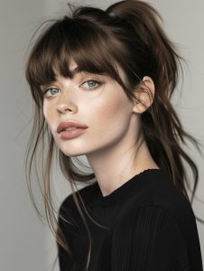 30 Charming Ponytails With Bangs A 2024 Style Guide 30 Charming Ponytails With Bangs A 2024 Style Guide