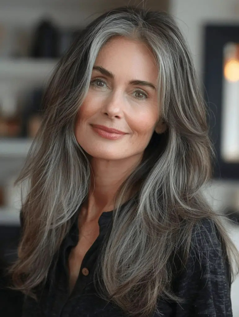 Embracing Elegance: 25 Long Haircuts for Women Over 50