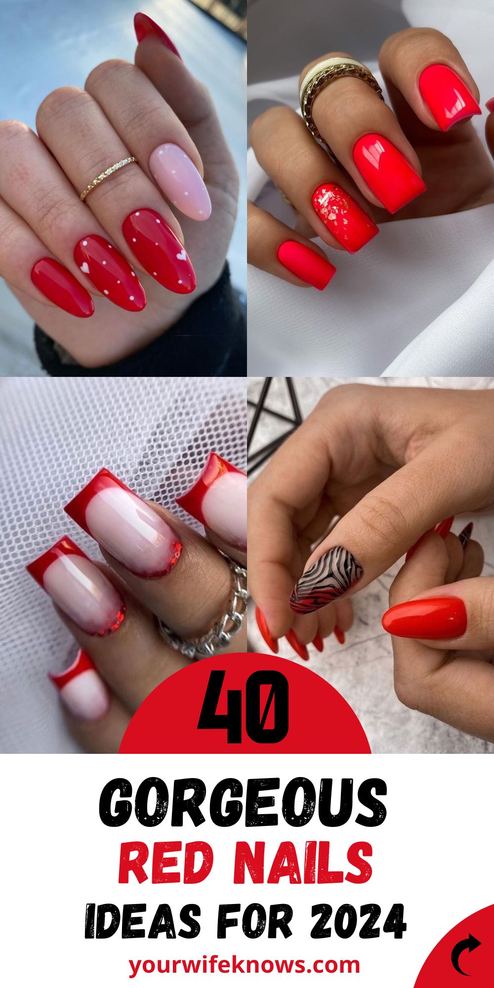 40 Vivid Red Nails Ideas: A Spectrum of Style
