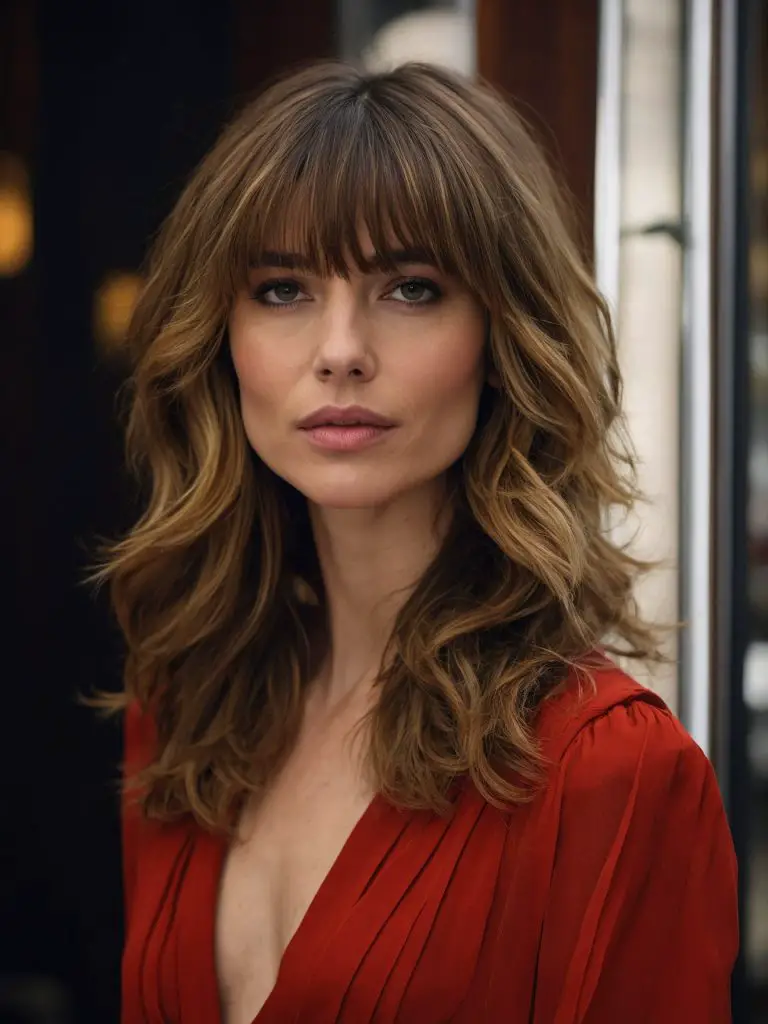44 Long Layered Haircuts with Curtain Bangs for Every Occasion