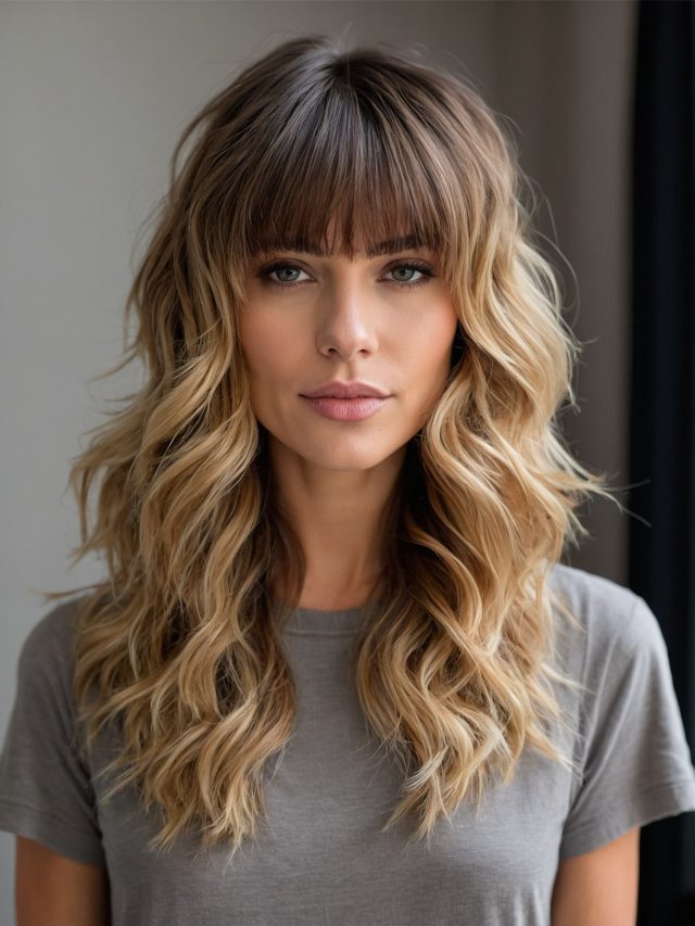 44 Long Layered Haircuts with Curtain Bangs for Every Occasion