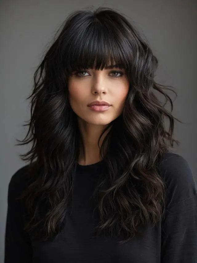 44 Long Layered Haircuts with Curtain Bangs for Every Occasion