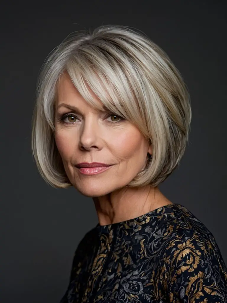 Graceful Transitions: 44 Chic Medium-Length Haircuts for the Fabulous Over-50 Woman