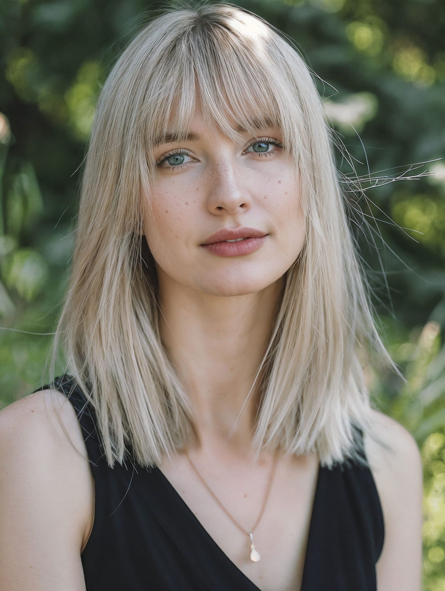 32 Medium-Length Haircuts with Bangs for Every Face Shape