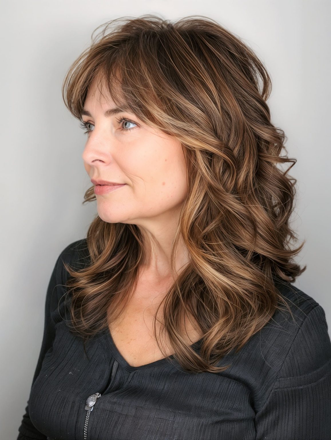 42 Fresh and Elegant Brunette Hair Color Ideas for Women Over 50