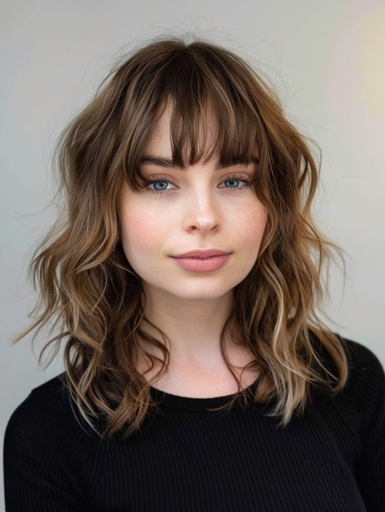 42 Inspiring Mid-Length Haircuts with Bangs for Every Face Shape and Style