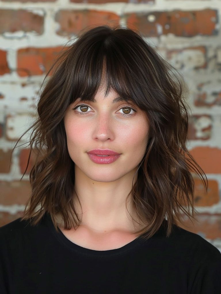 42 Inspiring Mid-Length Haircuts with Bangs for Every Face Shape and Style