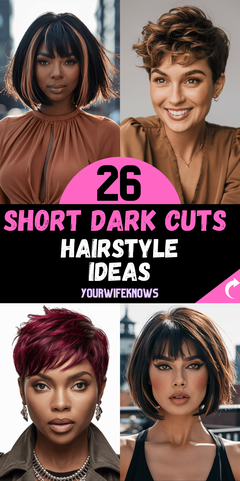 26 Fabulous Hair Color Ideas for Short Dark Hair