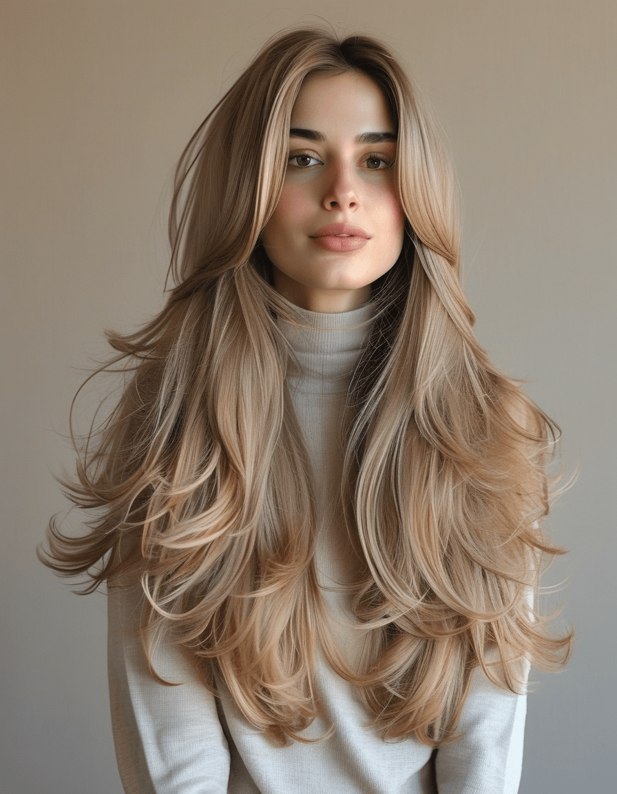 A collage of 22 winter shag hairstyles, ranging from short pixie cuts to long layered styles, highlighting the versatility of shag cuts for colder months.